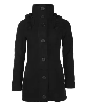 Women's coat BRANDIT - Square Fleecejacket - 9628-black  -  Metal-shop