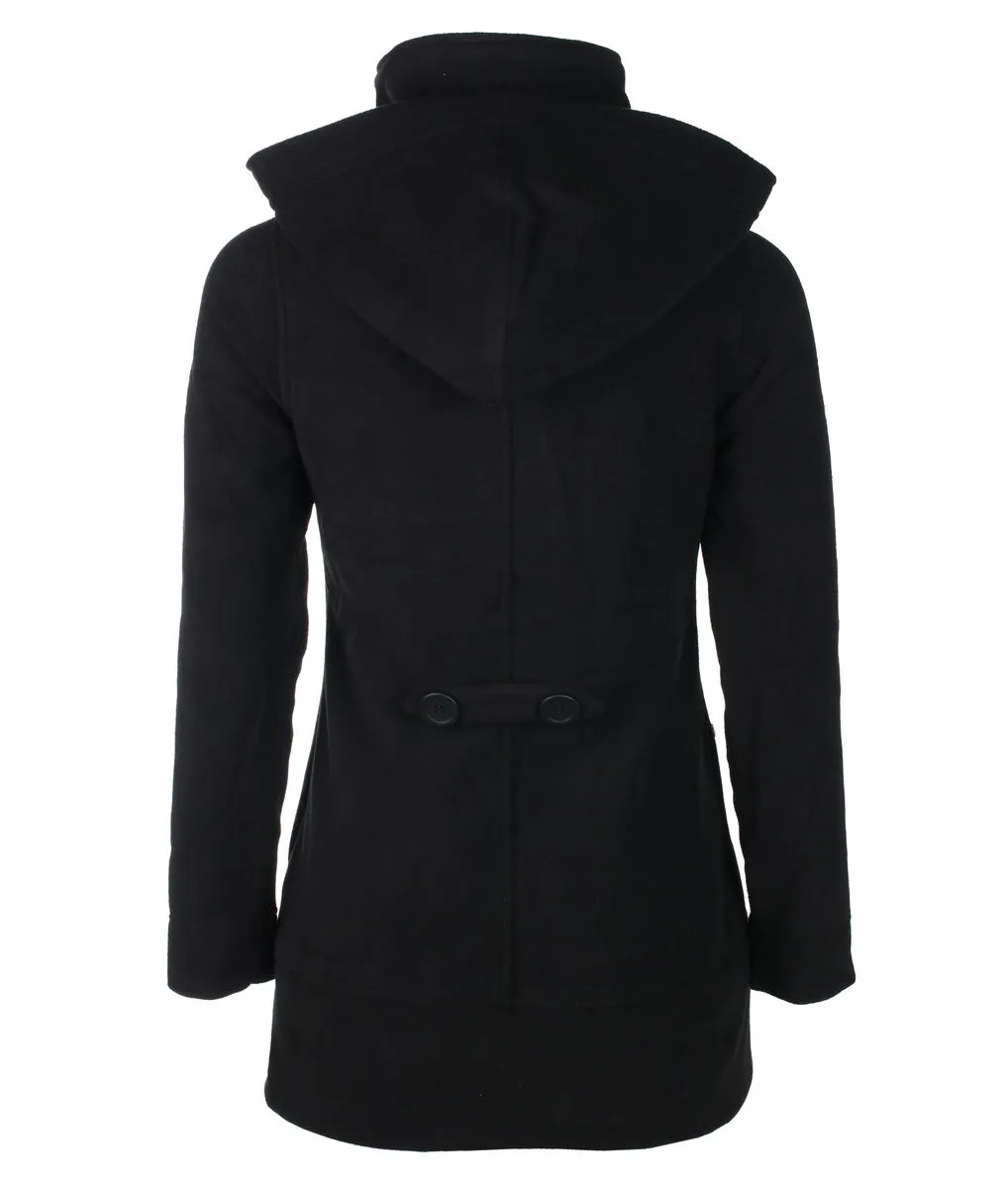 Women's coat BRANDIT - Square Fleecejacket - 9628-black  -  Metal-shop