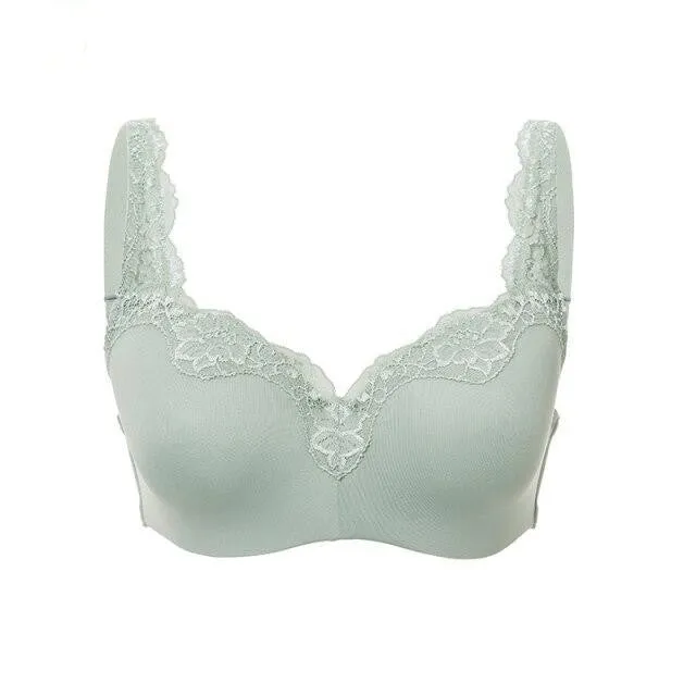 Women's Slated Color Lace Full Coverage Lightly Lined Bra